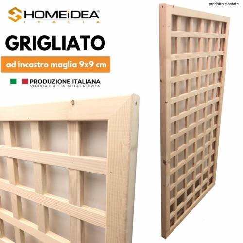 Grigliato mis. 125 x 125 cm - maglia quadra 9x9 cm 