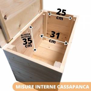 Cassapanca 95 x 35 x 46 cm Cassapanche in legno
