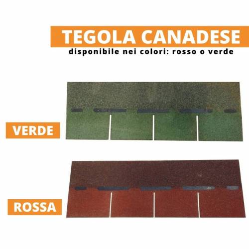 Canadian tile - Roof covering sheets of 1 mt