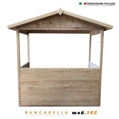 Bancarella in legno mis. 222 x 138 cm