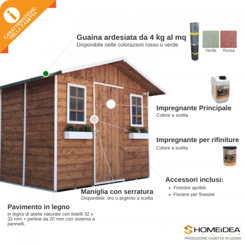 Wooden house color mis. 330 x 522 cm...