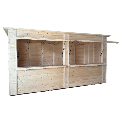 Chiosco in legno mis 482 x 212 cm con...