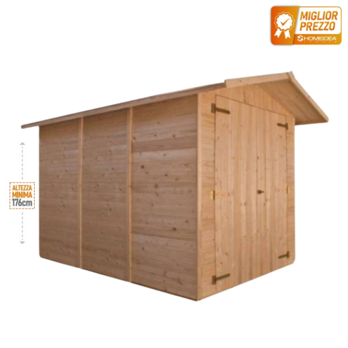 Wooden House 222 x 318 cm double door h176