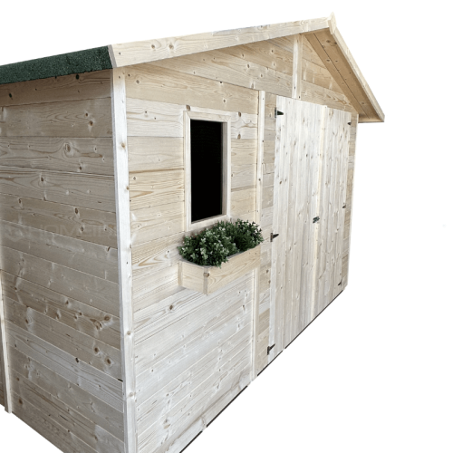 Wooden house 329 x 221 cm double door...