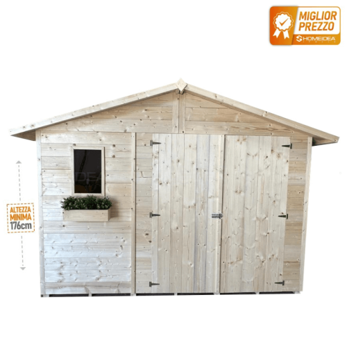 Wooden house 329 x 221 cm double door...