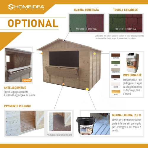 Wooden kiosk 373 x 318 cm market