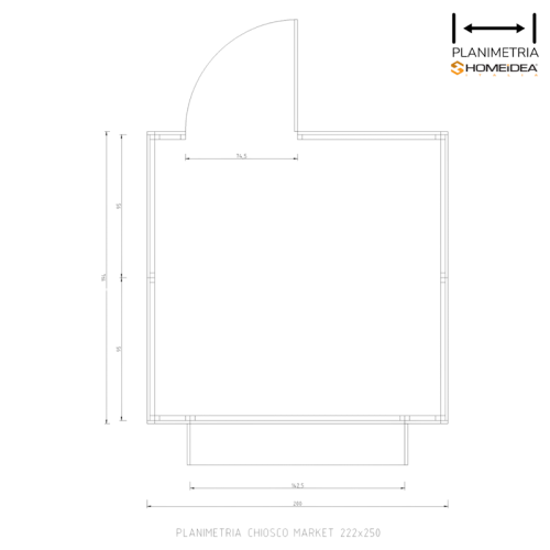 Wooden kiosk 258 x 250 cm market