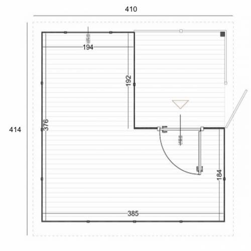 Casetta 410 x 414 cm Maxi chalet (17 mq)