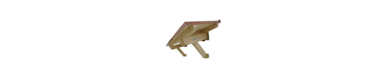 Wooden cantilever roof with 60 cm overhang