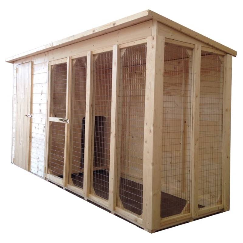 Casetta Cuccia Recinto Per Cani In Legno Massello 332 X 117 Cm Box Cuccia Ebay